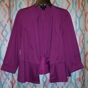 Purple peplum blazer